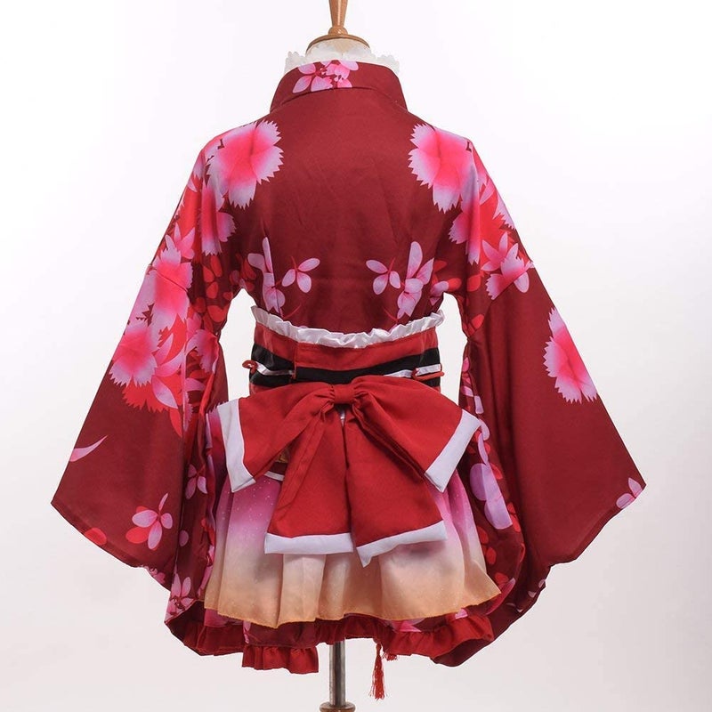 GRACEART Japanese Yukata Kimono Costume Anime Cosplay Robe (red,S) - Image 4